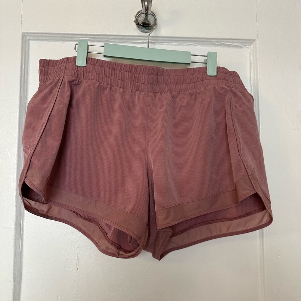 Women’s Athleta mesh run shorts, mauve/pink XL